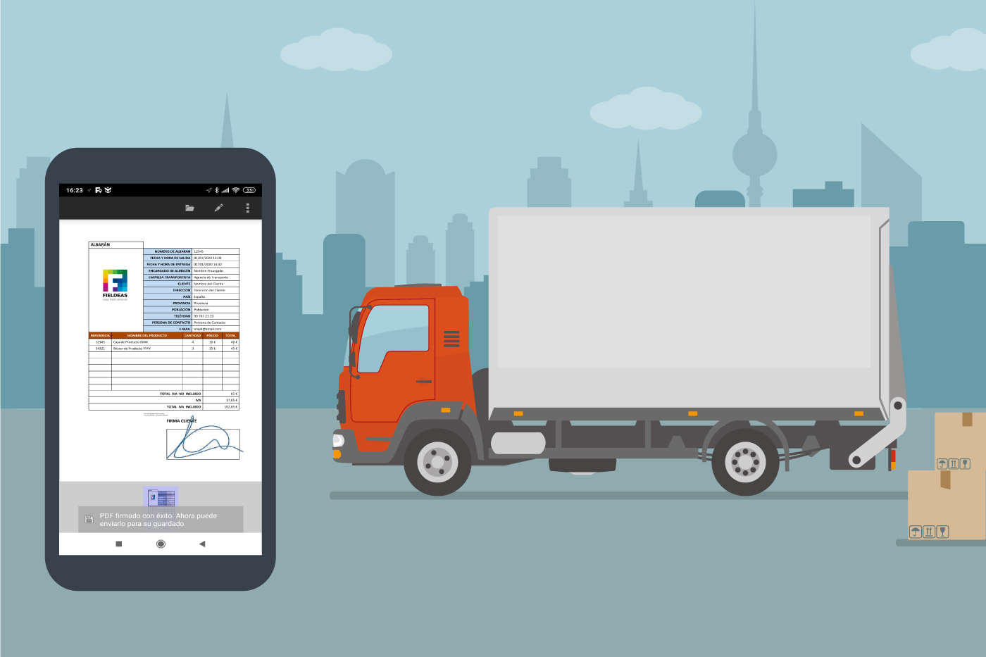 Digitalización de documentación en el transporte de mercancías