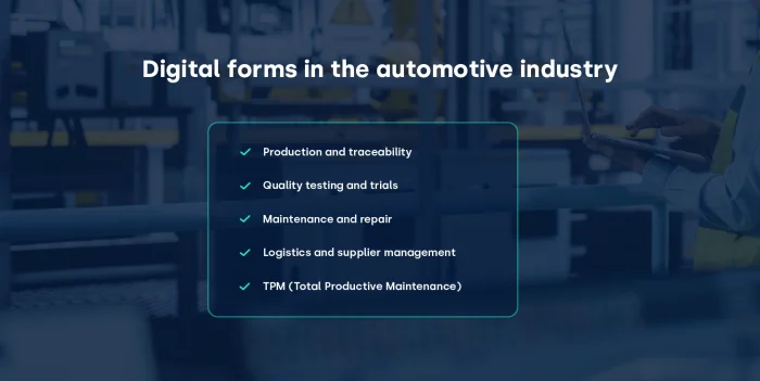 Digital forms in the automotive sector_FIELDEAS Forms