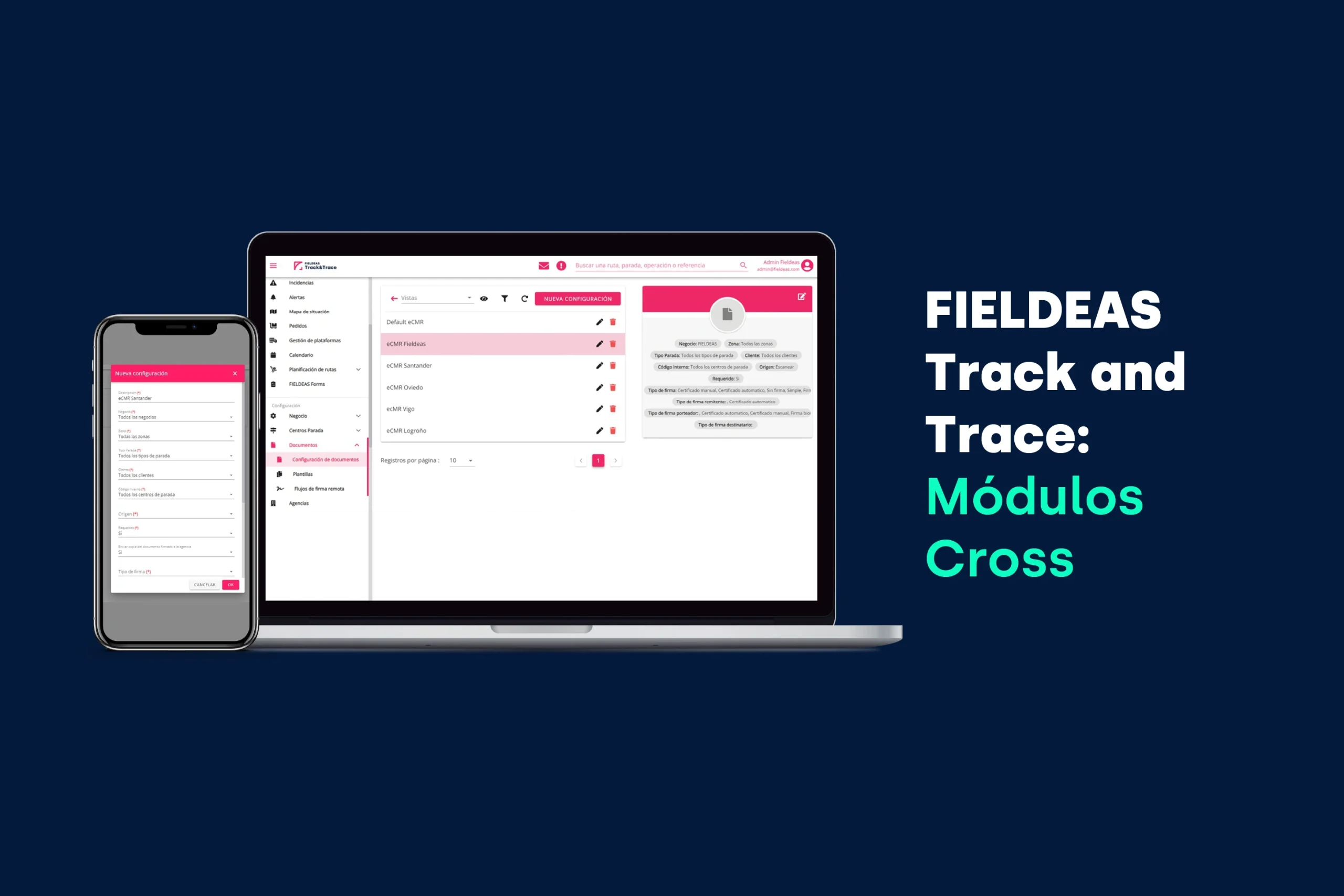 FIELDEAS Track and Trace la solución modular más completa para la logística y el transporte