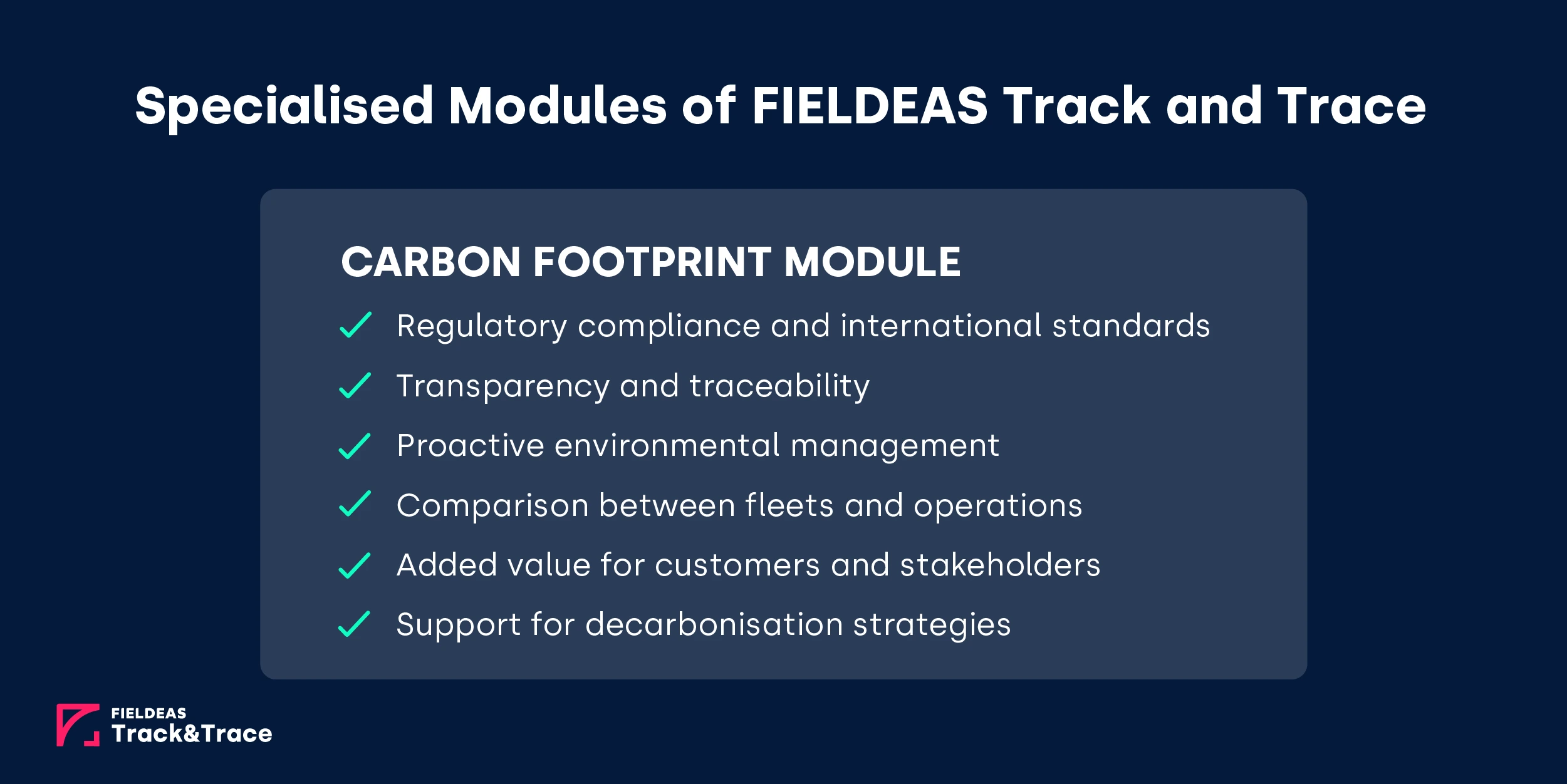 FIELDEAS Track and Trace_Carbon Footprint Module