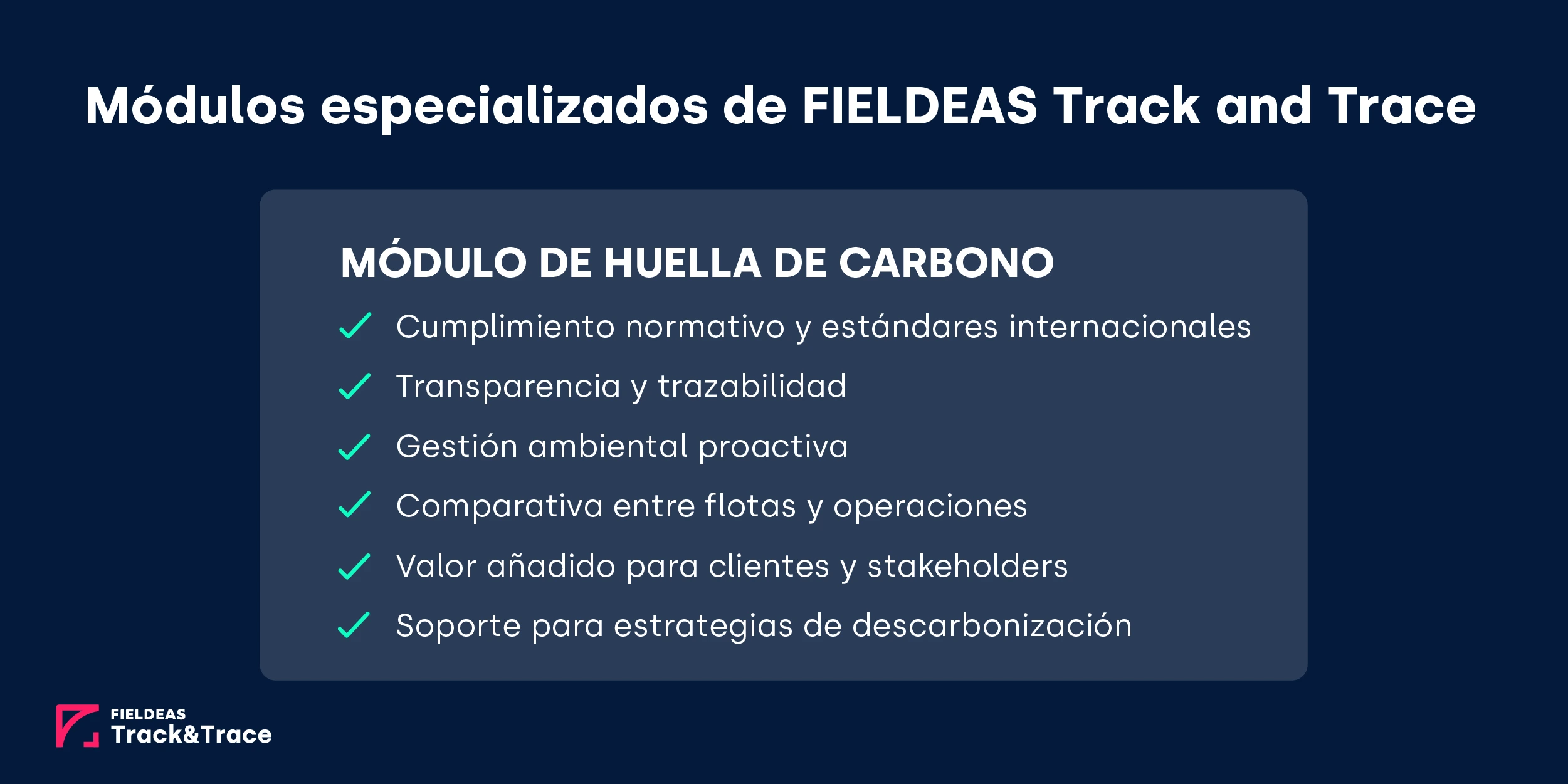FIELDEAS Track and Trace_Módulo de Huella de Carbono