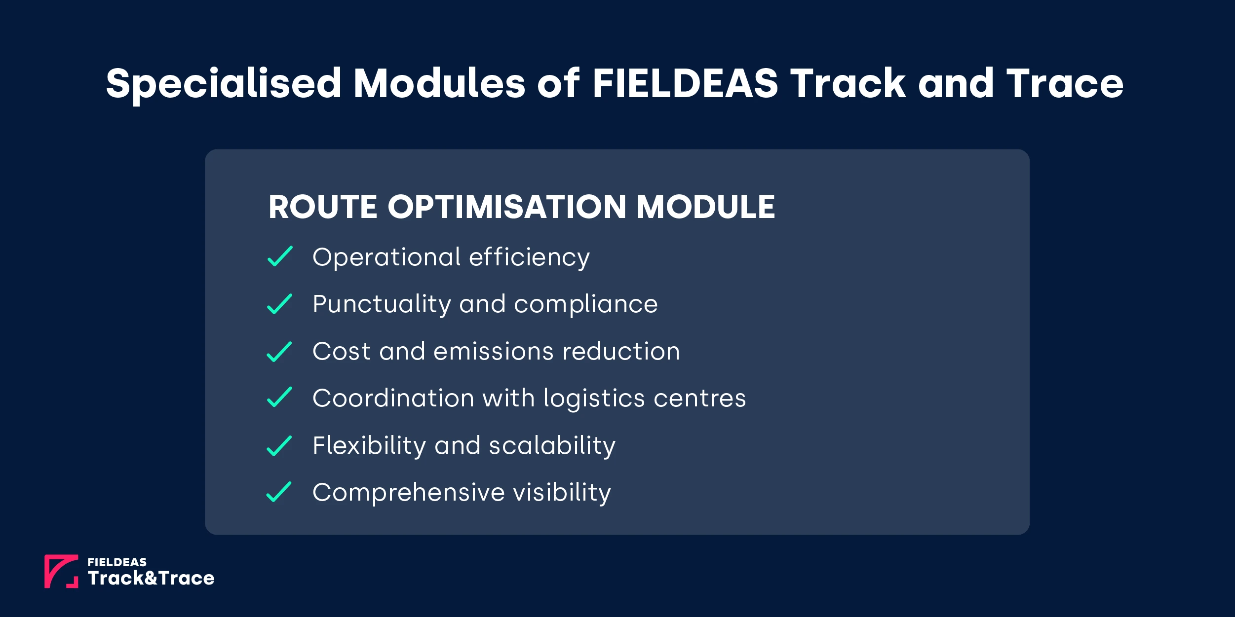 FIELDEAS Track and Trace_Route Optimisation Module